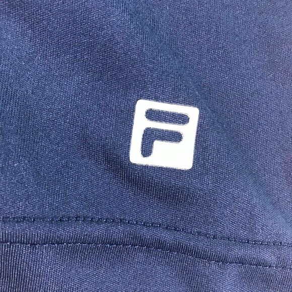 FILA Dry Fit Navy Blue Golf Polo Shirt Medium - Picture 2 of 7